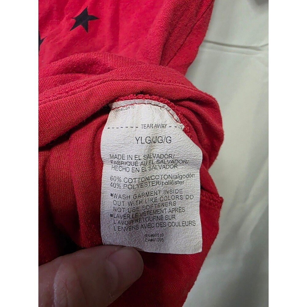Under Armour Boys YLG HeatGear Red Short Sleeve T Shirt USA Flag Logo - Picture 5 of 5